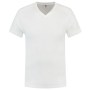 T-shirt V Hals Fitted 101005 White XS